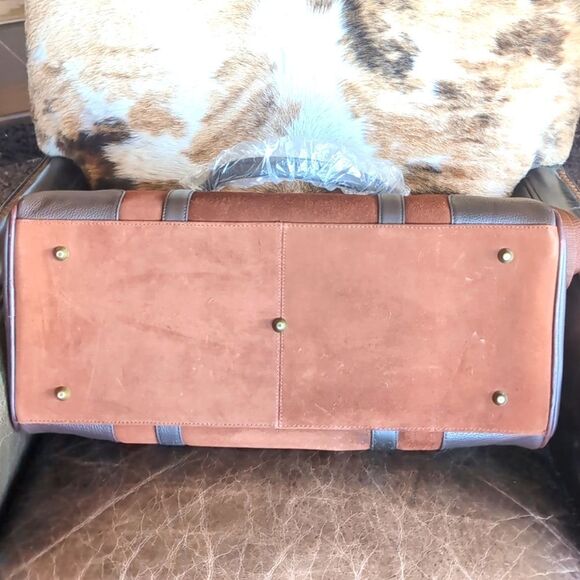 Marlboro Guts- Grit Gear RARE Leather Brown Suede Large Duffel/Travel Bag - Picture 15 of 16